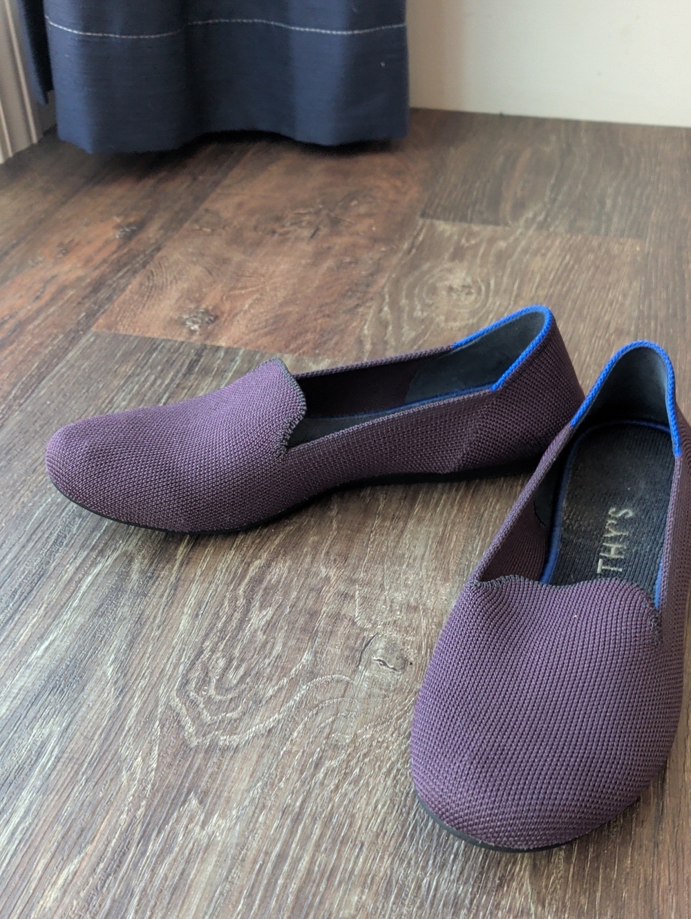 Women's Knit Slip-On Flats in Deep Plum